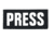 Shellback Tactical Press ID Placard, Hook Back, 2 x 5 inch, White on Black, One Size Fits Most SBT-X213230-PRS-WB