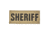 Shellback Tactical Sheriff ID Placard, Hook Back, 2 x 5in?h, Black on Coyote, One Size Fits Most SBT-X213230-SH-BC