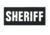 Shellback Tactical Sheriff ID Placard, Hook Back, 2 x 5in?h, White on Black, One Size Fits Most SBT-X213230-SH-WB