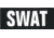 Shellback Tactical SWAT ID-Placard, Hook Back, 2 x 5inch, White on Black, One Size Fits Most SBT-X213230-SWT-WB