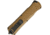 Smith &amp; Wesson Out The Front Assisted Opening Folding Knife, 5.25in Closed, 3.25in, Black Oxide Coated Aus-8 SS, Double Edge Blade, Aluminum, Tan Handle, 1092050