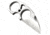 SOG Specialty Knives &amp; Tools Snarl Fixed Blade Knife, 2.3in, 9Cr18MoV Blade, Sheepsfoot, Silver, Silver Handle, Black, SOG-JB01K-CP