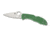 Spyderco Delica4 Lightweight Green FRN Handle, Flat Ground FE Blade Fold Knife C11FPGR