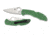 Spyderco Delica4 Lightweight Green FRN Handle, Flat Ground FE Blade Fold Knife C11FPGR