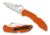 Spyderco Delica4 Lightweight Orange FRN Handle, Flat Ground FE Blade Fold Knife C11FPOR