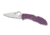 Spyderco Delica4 Lightweight Purple FRN Handle, Flat Ground FE Blade Fold Knife C11FPPR