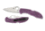 Spyderco Delica4 Lightweight Purple FRN Handle, Flat Ground FE Blade Fold Knife C11FPPR