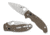 Spyderco Manix 2 Folding Knife, 3.37in, CPM CRU-WEAR, Leaf Blade, Canvas Micarta, Brown Handle, SPY-C101MPCW2
