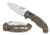Spyderco Manix 2 Xl Folding Knife, 3.85in, CPM CRU-WEAR Steel, Leaf Blade, Canvas Micarta, Brown Handle, C95MPCW2