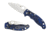 Spyderco Manix2 Folding Knife, Translucent Blue FRCP Handle, BD-1 Fine Edge Blade C101PBL2