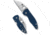 Spyderco Microjimbo Folding Knife, 2.45in, CPM SPY27, Wharncliffe Blade, G-10 Blue Handle, C264GPCBL