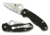 Spyderco Para 3 Folding Knife, Serrated Blade, Satin Finish, Black Handle, C223GS