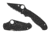 Spyderco Para 3 Lightweight Folding Knife, 2.93in, CTS BD1N, Serrated DLC Leaf Blade, Black FRN Handle, C223SBBK