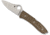 Spyderco SpyOpera Folding Knife, 2.88in, M390 Steel, Leaf Blade, Canvas Micarta Scales Handle, Designed by Max, Brown, C255CMP