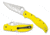 Spyderco Stretch 2 Lightweight Salt Folding Knife, 3.95in, H2 Steel, SpyderEdge Serations, FRN Handle, Yellow/Silver, C258SYL