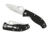 Spyderco Tenacious Folding Knife, 3.39 in, Silver 8Cr13MoV, Plain Leaf Blade, Black G-10 Handle, C122GP