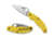 Spyderco Uk Penknife Folding Knife, 2.93in, CPM MagnaCut, Leaf Blade, FRN Yellow Handle, SPY-C94SYL