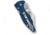 Spyderco Yojimbo 2 G-10 CPM SPY27 3.2in Folding Knife, CPM SPY 27 Blade Steel, Plain Edge, Satin Finish, Silver, Blue G-10 Handle, C85GPCBL2