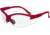 SSP Eyewear Columbia Color Frame Safety Glasses, Red Frame, Crystal Clear Anti-Fog Lens, COLUMBIA RED CL A/F
