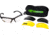 SSP Eyewear Denial Bifocal Shooting Glasses w/ 2.25 Magnification Kit, Black Frame, Amber, Clear And Smoked Lenses, DENIAL 225 KIT