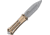 TAC Force Bronze Fixed Blade Knife, 9.75in Overall, 4.75in Bead Blast Finish Stainless Spear Point Blade, Bronze Aluminum Handle, Plastic Sheath, TF-FIX023BZ