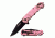TAC Force Folding Blade, 3.25in, Stainless Steel Blade, Light Pink Forest Camo Over Aluminum Handle TF-499PC