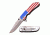 TAC Force Folding Blade, 3.5in, Stainless Steel Blade, Aluminum With America Flag On Handle TF-902SF