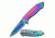 TAC Force Folding Blade, 3in, Stainless Steel Blade, Rainbow Titanium Coated Stainless Steel Handle TF-862RB