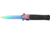 Tac Force Lil Milano A/O Fold Knife, rainbow finish SS blade, Black checkered Alum. handle TF438RB