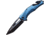 TAC Force Linerlock A/O Blue Folding Knife, 3.75 black finish 3Cr13 stainless tanto blade, Blue aluminum handle, TF-1015BBK