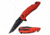 TAC Force TF-1017RD Spring Assisted Knife, 3.6in, 3CR13 Stainless Steel, Modified Tanto, Black Blade, Aluminum Handle, Red, TF-1017RD