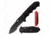 TAC Force TF-942BKCS Spring Assisted Knife, 3.75in, 3CR13 Stainless Steel, Spear Point, Half-Serrated, Black Blade, Rubber/Plastic Handle, Black, TF-942BKCS