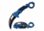 TAC Force TF-972BL Spring Assisted Knife, 3in, 3CR13 Stainless Steel, Karambit, Half-Serrated, Black Blade, Aluminum Handle, Blue, TF-972BL