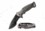 TAC Force TF-993GY Spring Assisted Knife, 3.5in, 3CR13 Stainless Steel, Recurved, Half-Serrated, Black Blade, Aluminum Handle, Gray, TF-993GY