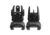 TacFire Front &amp; Rear Same Plane / Low Profile Polymer Flip-Up Sights, Black, Small, IS012B