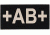 Tactical Assault Gear IR Blood Type Patch AB Positive Black 956168