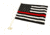 Thin Blue Line Car Flag - Thin Red Line American Flag - RED-AMERICAN-CAR
