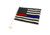 Thin Blue Line Car Flag - &amp; Thin Red Line Dual American Flag - RED-BLUE-AMERICAN-CAR