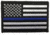 Thin Blue Line Patch - American Flag - 3 X 2 Inches - Iron On, Thin Blue Line - TBL-PTC-IRON