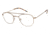 TLG NU036 Progressive Prescription Eyeglasses - Frame BRUSHED GOLD, Size 51/21mm LYNU03601