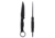 Toor Knives Serpent S Fixed Blade Knife, 3.75in, CPM M4 Steel, G10 Handle, SoCom Black, Black Hydro Static, Serpent S - SoCom Black