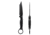 Toor Knives Serpent T Fixed Blade Knife, 3.75in, CPM3V Steel, G10 Handle, SoCom Black, Black Hydro Static, Serpent T - SoCom Black