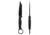 Toor Knives Serpent T Fixed Blade Knife, 3.75in, CPM3V Steel, Tanto, G10 Handle, SoCom Black, Black Hydro Static, Serpent T - SoCom Black