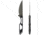 Toor Knives Willow Fixed Blade Knife, 3.75in, CPM 3V Steel, Black, G10, Spanish Moss, Willow - Spanish Moss
