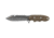 Tops Knives Backpacker's Bowie Fixed Blade Knife,4.5in,1095 RC 56-58 Steel,Tumble Blade,Green Canvas Micarta Handle, BPB-01