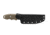 Tops Knives Backpacker's Bowie Fixed Blade Knife,4.5in,1095 RC 56-58 Steel,Tumble Blade,Green Canvas Micarta Handle, BPB-01