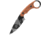 TOPS Knives CUT Combat Utility Tool Knife, 8.5in Overall, 4.25in Camo 1095Hc Steel Blade, Tan Canvas Micarta Handle, Finger Ring, Dragonfly Tread Handle, Black Kydex Sheath, CUT-40-CAMO