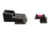 Trijicon Fiber Optic Pistol Front/Rear Sight Set, Red Fiber Stick, H&amp;K .45/.45Tactical, Black, 601044