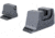 Trijicon Suppressor/Optic Height Sight Set with Black Front/Metal Rear &amp; Green Front Lamp - for M&amp;P C.O.R.E, M&amp;P M2.0 Optics Ready, Black, 601153