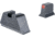 Trijicon Suppressor/Optic Height Sight Set, Orange Front/Metal Rear &amp; Green Lamp, Glock 17, 17L, 19, 22 - 28, 31 - 35, 37 - 39, 45, Black, 601138